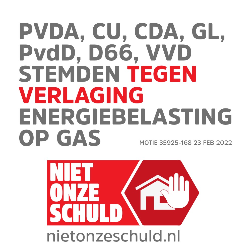 tegen energiebeslasting op gas